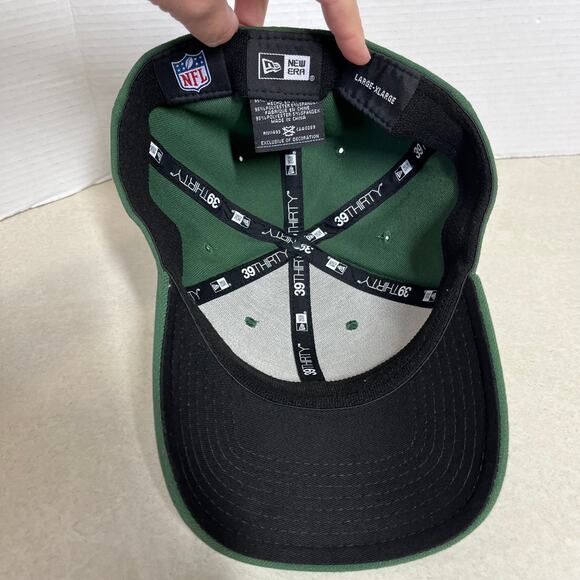 NY Jets Cap 39Thirty New Era Green Flex Hat Front and Back Side Logos Baseball - Picture 5 of 7